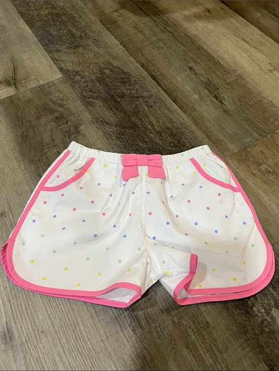 The Beaufort Bonnet Company Other - The Beaufort Bonnet Polka Dot Shorts with Pink Trim and Bow size 10